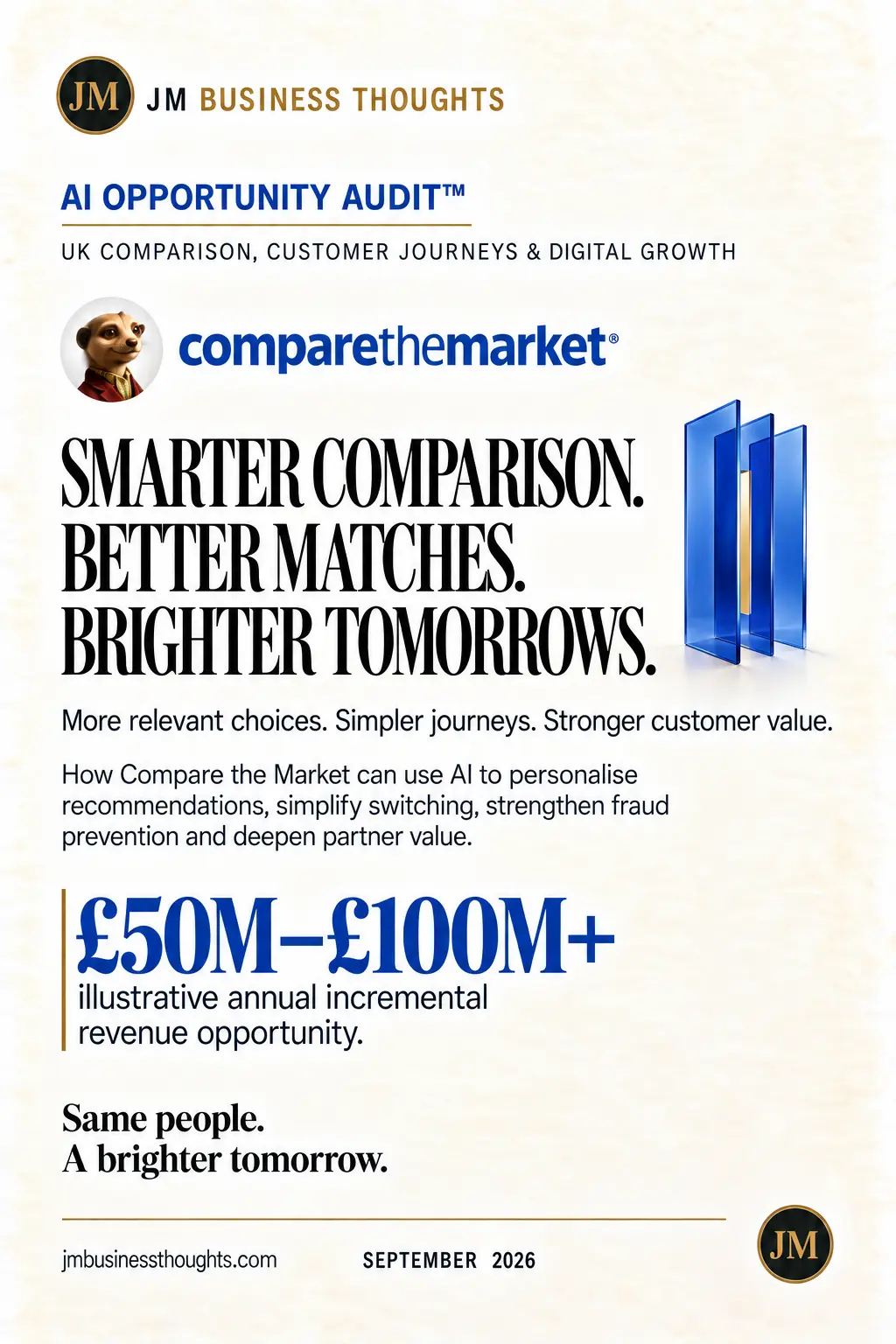 Compare the Market — Smarter Comparison. Better Matches. Brighter Tomorrows. — audit cover