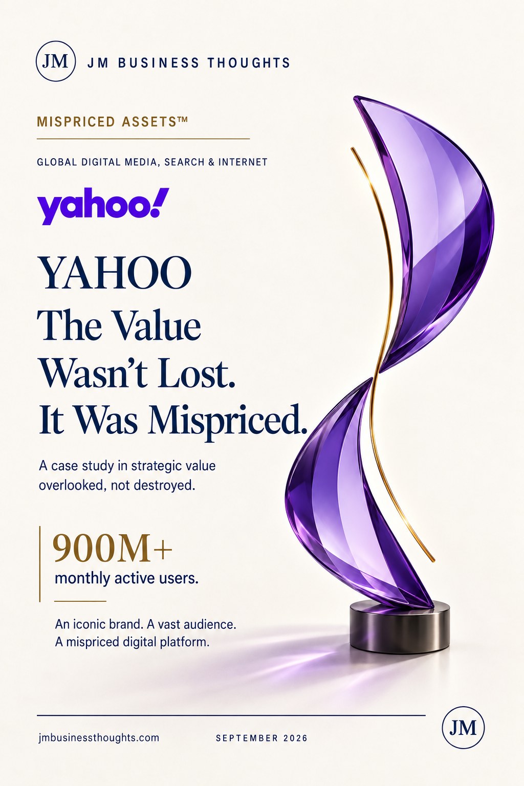 Yahoo — The Value Wasn't Lost. It Was Mispriced. — research cover
