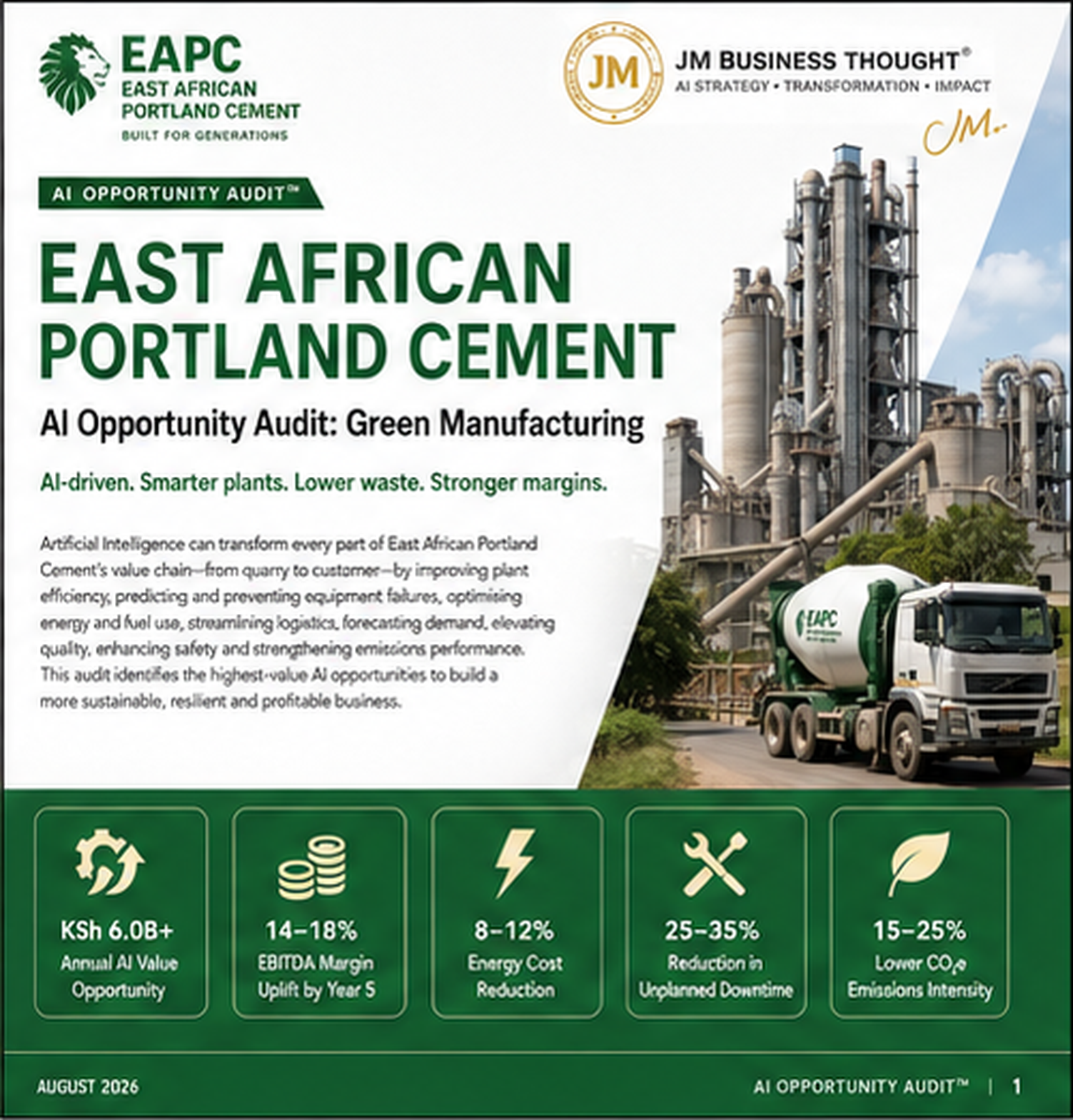 East African Portland Cement: Green Manufacturing. — audit cover